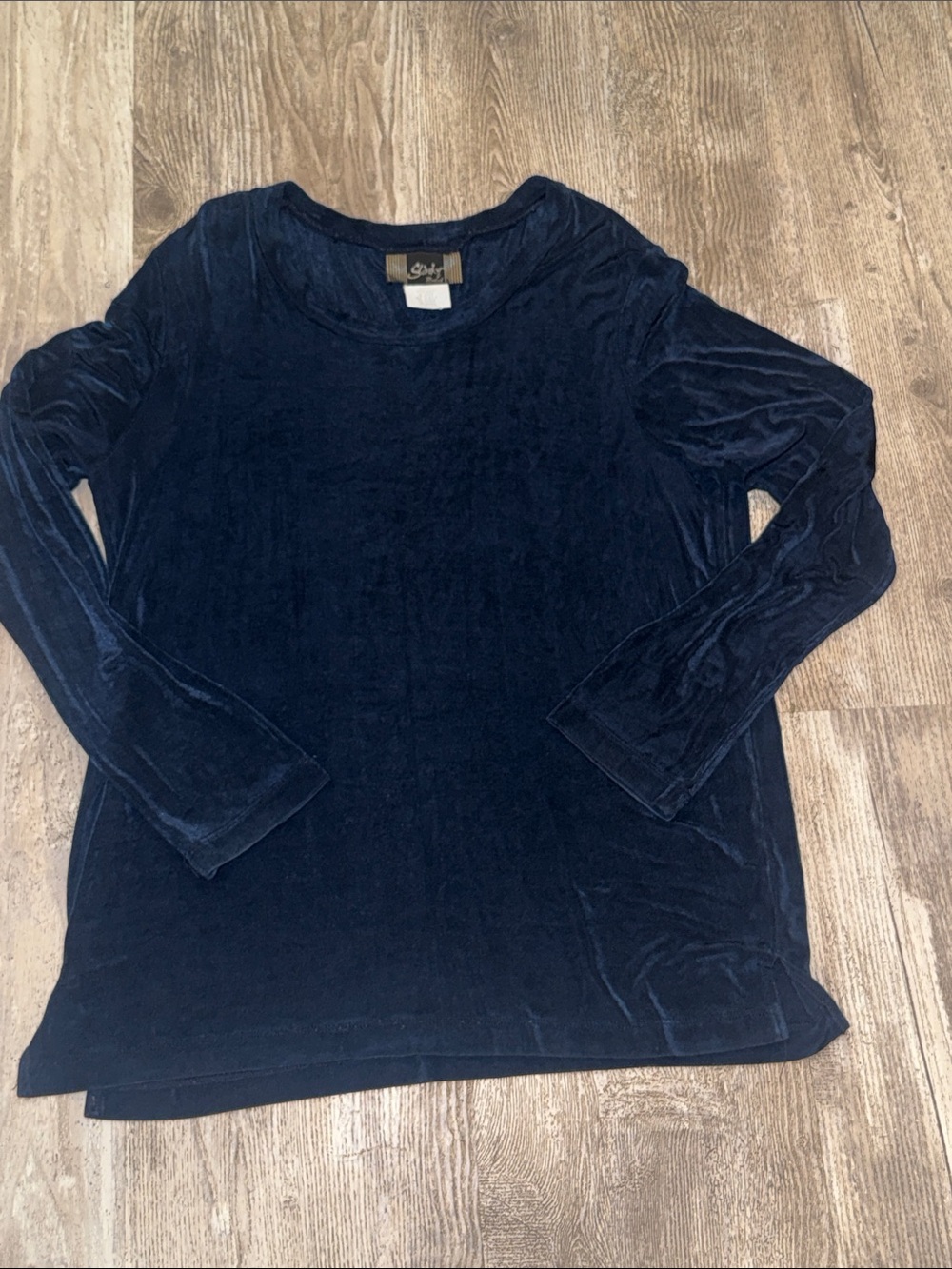 Soft Slinky Long Sleeve Top - Navy
